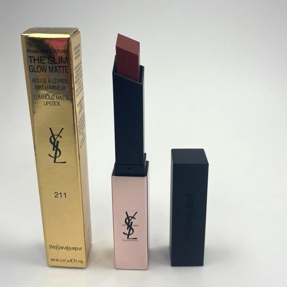 YSL The Slim Glow Matte Lipstick 211 Transgressive Cacao BRAND NEW - Picture 1 of 3